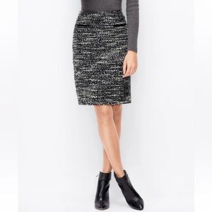 Black and Grey Ann Taylor Tweed Skirt